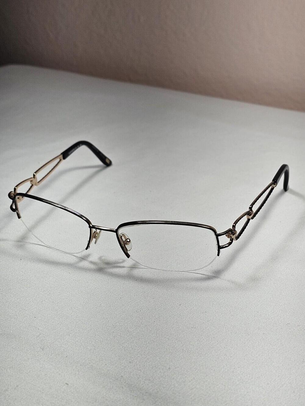 Cashmere 470 Eyeglasses 135 Gold And Black FRAMES ONLY - Picture 1 of 10